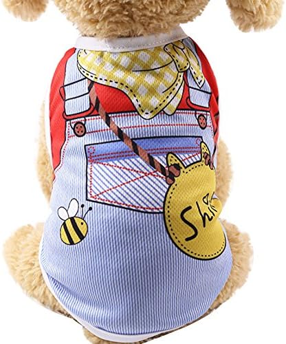 Costumes for Dogs Dog Jumpers Warm Coats and Jackets Clothing Dresses Shirts Small Animals,Summer Pet Dog Clothes Puppy Dog Cat Vest Shirt Fake Strap