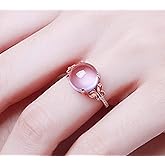 Longfu Fashion Jewelry 18k Rose Gold Filled Pink Opal Simulated Diamond CZ Crystal Butterfly Adjustable Open Ring