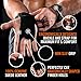 Mava Sports Leather Hand Grips with Wrist Support for Palm Protection, Gymnastics, Pull-ups, Deadlifts, Gym Workout, Kettlebells, and Weightlifting, Unisex (Black,M)