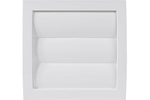 Vent Systems 4'' Inch White Air Vent Cover, Dryer Vents and Bathroom Exhaust Vent Pipe, Louvered Outdoor Dryer Vent Cover Opening Flap Vent, Keeps Out Insects, Birds and Rodents