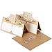 60pcs Lace Wedding Place Cards Personalised Table Name Reception Decoration with Biege-gold Lace Pattern Cardstock for Wedding Favors,Party