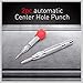 Automatic Center Hole Punch, SEDY 2-Piece Adjustable Impact Spring Loaded Metal Drill Tool