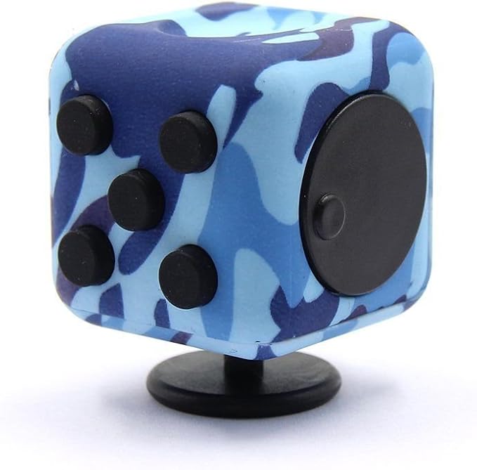 Good Quality Camouflage Blue Fidget Cube Toy Anxiety Stress Attention