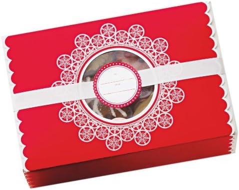 Wilton Brands Inc Martha Stewart Snowflake red lace Match Box