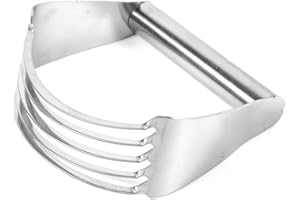 Stainless Steel Dough Cutter, Pastry Blender, Mixer Whisk Baking Handheld with Smooth Handle for Easy Grip