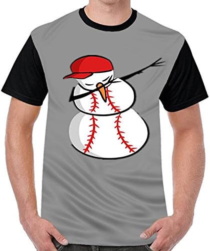 flyback Dabbing Baseball Snowman Tshirt Printed Custom T-Shirts Tops Logo Fashion Men's Tee Dark Gray