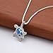 Morenitor 925 Sterling Silver Necklace with Created Opal Turtle Pendant Jewelry for Women Gift, 18 inches