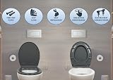 AQUALONA Premium Thermoplastic Toilet Seat Soft Close Oval Grey view 6