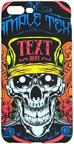 iPhone 7 Plus Phone Case Luminous Fluorescent Phone Cover Soft TPU Protection Shell Case Scratch-Resistant Creative Skull Outlook (Flash Meng Skull)