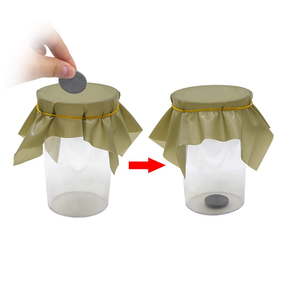 Enjoyer Black Hole Magic Tricks Coin Penetration Dish Coin Thru Rubber Sheet into Cup Magician Props Mentalism Magic Gimmick illusion,5Pcs