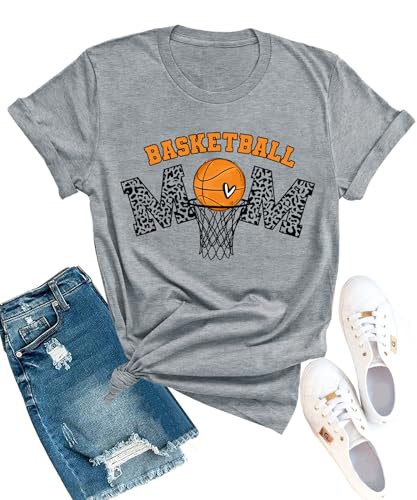YZMI Basketball Mom Shirt Women's Game Day Tops XL