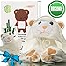 MICHLEY Animal Hooded Baby Towel Washcloth,Toddler Premium Cotton Absorbent Bathrobe for Girls Boys 2-6 Year (Fox)