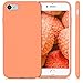 kwmobile TPU Case Compatible with Apple iPhone SE (2022) / SE (2020) / 8/7 - Case Soft Slim Smooth Flexible Protective Phone Cover - Coral Matte