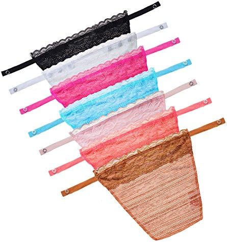Lady Lace Clip-on Mock Camisole Bra Insert Overlay Modesty Panel