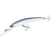 Yo-Zuri Crystal Minnow Deep Diver, Floating, 4-3/8 Inch, 110mm, Ghost Black
