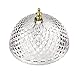 Clip-on Light Shade - Diamond Cut Acrylic Dome Lightbulb Fixture - 7 3/4