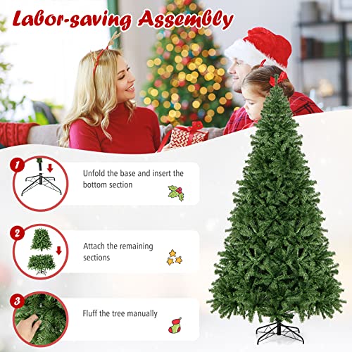 Goplus 9ft Artificial Christmas Tree, Premium Hinged Spruce Full Tree