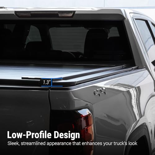 Syneticusa MB Retractable Tonneau Cover for | 2002-2026 Dodge Ram 1500 2500 3500 | 6'4" Long Bed | 6063-T5 Aluminum | Double Lock | 3-Year Warranty | Waterproof Low Profile Hard Truck Bed Cover