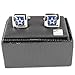 Aminco NFL Dallas Cowboys Logo Square Cufflinks with Gift Box Set, One Size, Silver