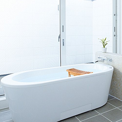SMAGREHO Bamboo Shower Seat Bench Bathroom Spa Bath Organizer Stool with 2-Tier Storage Shelf