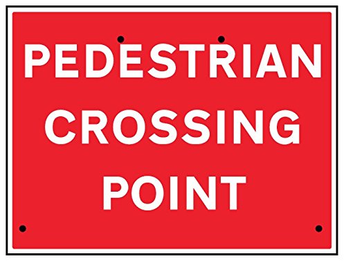 Caledonia Signs 56471 Sign, Pedestrian Crossing Point, Reflective
