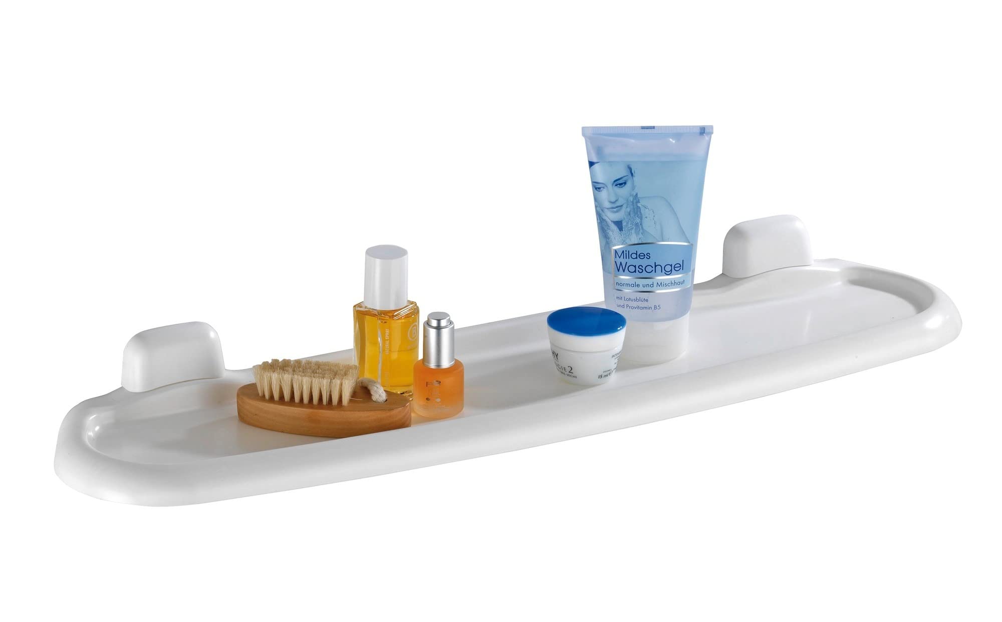 WENKO 17943100 Wall Shelf Pure, Acrylonitrile-Butadiene-Styrene (ABS), 58 x 5.5 x 14 cm, White