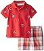 Blueberi Boulevard Baby Boys' 2 Piece Baseball Plaid Short Set