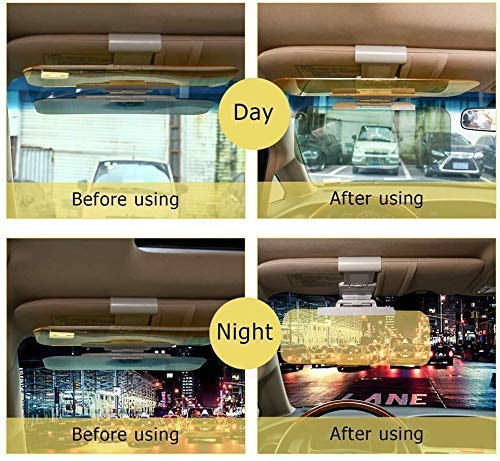 XINDELL Car Sun Visor Extender 2 in 1 Sun Blocker Day Anti Glare Baffle in Sun Light and Night Vision Goggles, Universal Windshield Driving Sun-Shading Board Eyes Protector