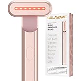Solawave 4-in-1 Red Light Therapy Wand for Face & Neck | Beauty Device with Galvanic Current, Massager & Warmth | Anti-Aging, Wrinkle Reduction, Skin Tightening, Depuffing & Rejuvenation (Rose Gold)
