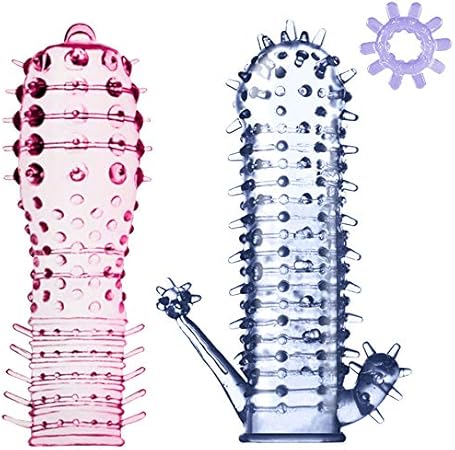 Amazon 陰茎袖 ペニスサック とげ コンドーム 再使用可能な 拡大用 ペニスリング付き 装着型 シリコン製 コックシース コックリンク Sm 攻撃力 アダルトおもちゃ クリトリス防水 男性用 夫婦 情趣グッズ 大人のおもちゃ リング Smプレリップ 調教 全身防水 Giagy 突起