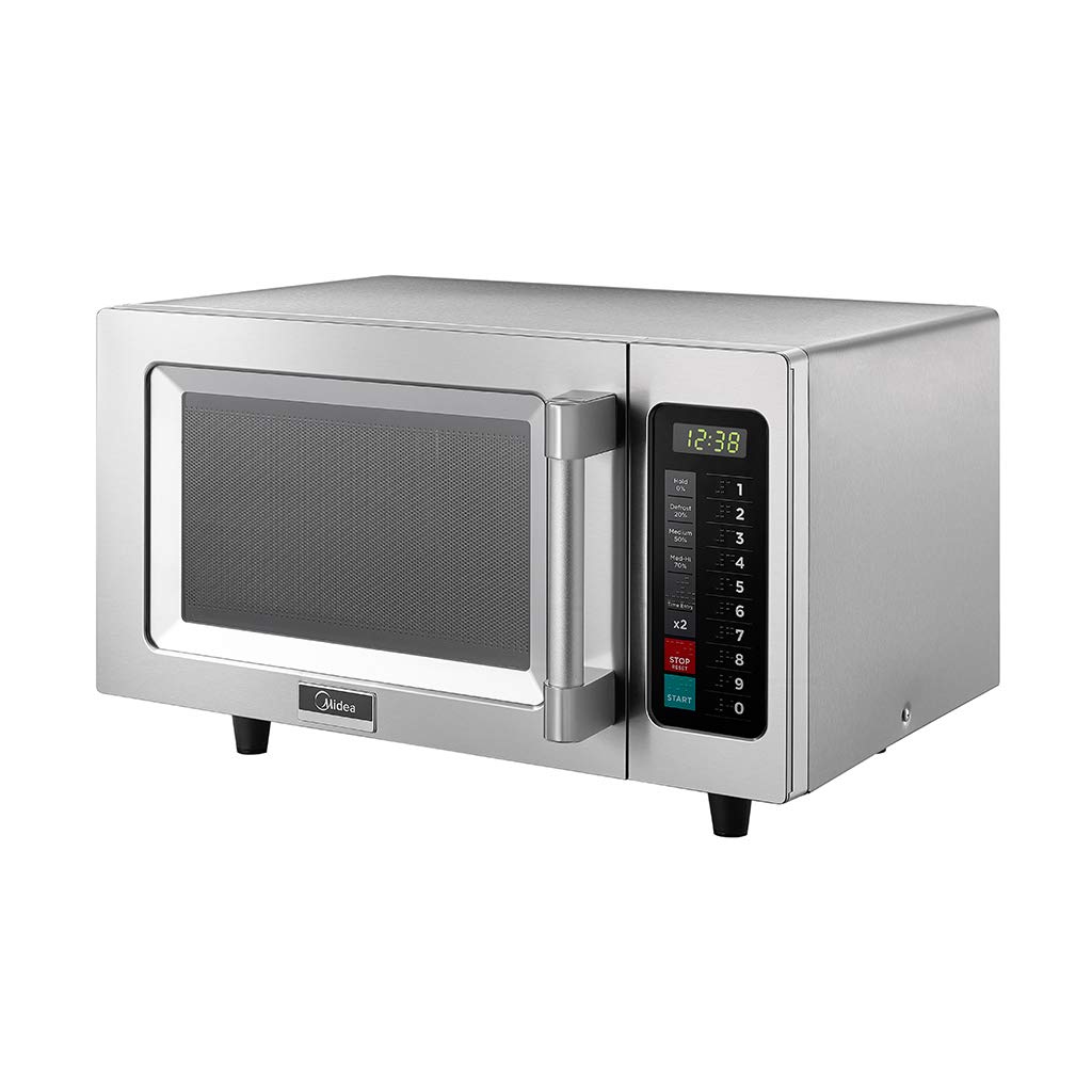 Midea Equipment 1025F1A Countertop Commercial Microwave Oven with Touch Control, 1000W, Stainless Steel.9 CuFt