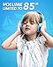 Kids Headphones, Mumba Volume Limited Over Ear Headphones, 85 Safe Listening Adjustable Headsets with Microphone for Kids Children (Blue)