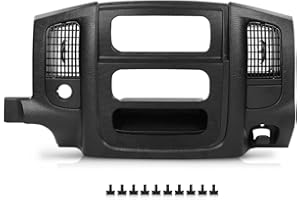 CROSSDESIGN Center Dash Radio Bezel Trim Panel w/Storage Compatible with Dodge Ram 1500 2002-2005/Fits Dodge Ram 2500 3500 2003-2005 Black