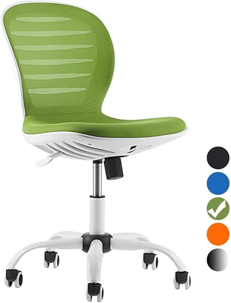 Amazon Co Jp デスクチェア オフィスチェア 男性 女性製図椅子 腕なし 仕事のためのポータブルオフィスチェア コンピュータゲーム テレビを見る 休憩 150kgをサポート Color Green ホーム キッチン