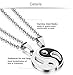 Jstyle Jewelry 2 Piece Mens Womens Friendship Yin Yang Necklace Pendant Couples Necklace