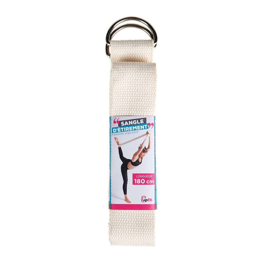 UPFIT - Stretching strap, yoga strap – Length: 180 cm – Width: 4 cm – For stretching after yoga and pilates exercises – Helps to soften gradually and softly