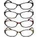 Reading Glasses 4 Pack Black Red Tortoise & Grey _ Always have a Stylish Look & Crystal Clear Vision When You Need It! _ Comfort Spring Arms & Dura-Tight Screws _ 100% Guarantee + 2.00