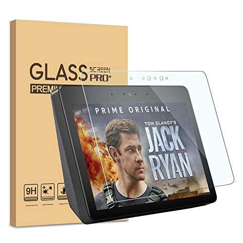 [2 Pack] KATIAN Screen Protector for Echo Show 2nd, HD Clear Protector [Anti-Scratch] [No-Bubble], 9H Hardness Tempered Glass Screen Film for Amazon Echo Show (2nd&nbsp;Gen)&nbsp;10.1'