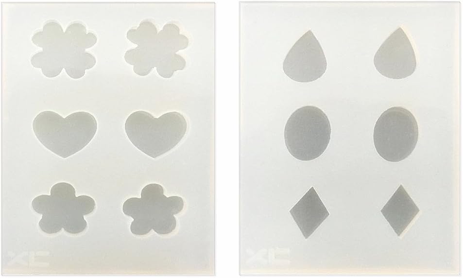 Clover,Heart,Flowers Earrings Silicone Mold, Clay Crafting, Resin Epoxy, Jewelry Pendant Making, DIY Mobile Phone Decoration Tools,Q065/Q066