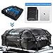 rabbitgoo Rooftop Cargo Carrier Car Roof Cargo Bag Easy to Install Straps - Waterproof Soft Shell Luggage Rack Bag on Car Topper 15 Cubic Feet