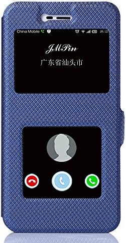 Xiaomi Redmi 4A Case , JMPin [View Window] Flip Case Cover with Kickstand [Magnetic Closure] for Xiaomi Redmi4A (Xiaomi Redmi 4A blue)