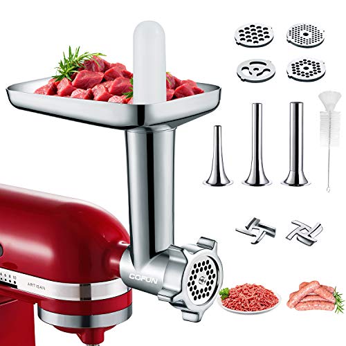 Metal Meat Grinder Attachments for KitchenAid, Cofun Accessories