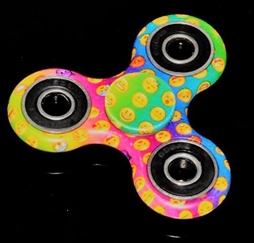 JuneBugz, Emoji Fidget Spinner EDC High Speed Hand Fidget Toy Tri Spinner Great Stress Reducer with Premium Bearing Spinner Perfect for ADD,ADHD,Anxiety,Autism Adult and Children-Emoji