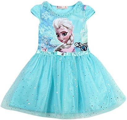 MIQI Girls Casual Dress Princess Dress Kids Costumes Dresses for Summer Hoilday
