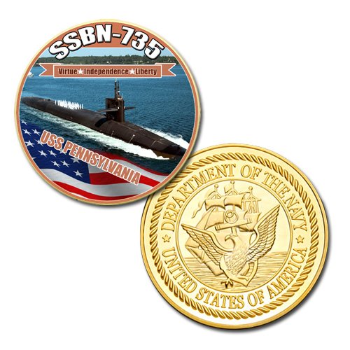 U.S Navy USS PENNSYLVANIA SSBN-735 GP Challenge coin