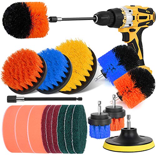 Drill Brush Power Scrubber Drill Brush Attachment Set, Herrfilk Drill