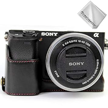 Negro Funda Cámara Cuero de la PU cámara Digital Bolsa Caso ...