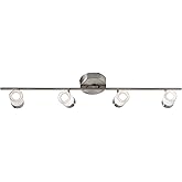7.9 in. LED Fixed Rail Ceiling Light in Satin Nickel Finish