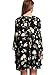 Milumia Women's Bohemian Long Sleeve Floral Print Tunic Dress
