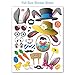 Colonel Pickles Novelties Easter Stickers - Make A Bunny Set of 12 Easter Crafts for Kids Basket Stuffers